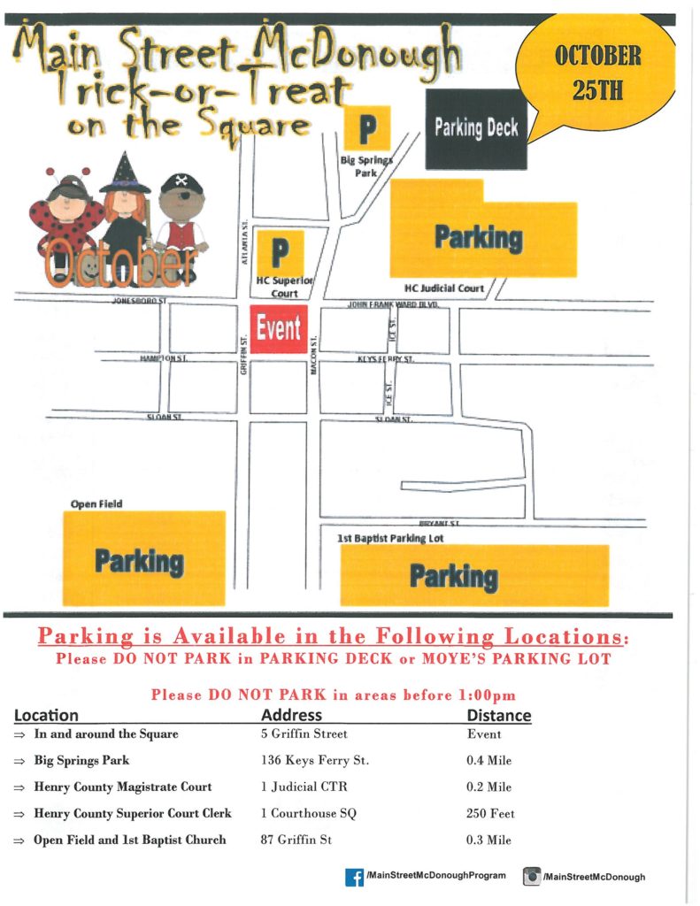 Trick or Treat on the McDonough Square Main Street McDonough